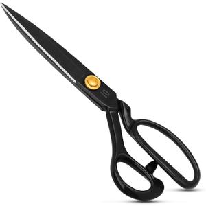Left-Handed Fabric Scissors, 10-inch High-Carbon Steel Tailor's Shears, Suitable for Cutting Clothing, Fabric, Leather, Sewing and Handcrafted Design