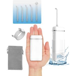 Ortho Water Flosser  Cordless, Collapsible Water Flossers for Teeth and Braces, IPX8 Waterproof, Rechargeable Teeth Cleaning Tools, 3 Modes 360 Nozzle, Travel Essentials Flossers for Adults & Kids