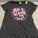 In Dolly We Trust Pink Hat For Girls Women's Oversized Comfort T-Shirt M