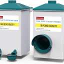 Automatic Chicken Cup Waterer and Port Feeder Set, 2 Gallon/10 Pounds