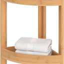 ClosetMaid Corner Shelf, 3 Tiers with Display Shelves, Floor Standing Bookshelf, Small Space Shelving Unit, Plant Stand, Bamboo Wood