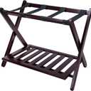 Casual Home Luggage Rack with Shelf, Espresso