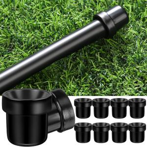 Pangda 25 Pack PVC 1/2-inch Compression Hose End Cap Plug Drip Irrigation Parts Drip Irrigation Connectors Fitting for Supply Tubing and Dripline with 0. 620 Inch Od, Black