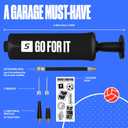 3 x SPORTBIT Ballpump for Sports Balls - Basketball Pump for Sport Balls - Football & Soccer, Basketball, Volleyball Pump, Swim Inflatables - Hand Air Pump with 3 Needles, Nozzle, Extension Hose, Pouch (Black)