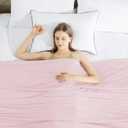 HYLEORY Cooling Blankets for Hot Sleepers, Cool Summer Blanket Keep Body Cool for Night Sweats Double Sided Lightweight Breathable Blanket for Bed Couch Sofa, Throw (50"x70"), Pink