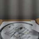 WINGBO 20" Modern 5-Light Flush Mount Ceiling Light Fixture with Fabric & Acrylic Double Drum Shade for Bedroom Living Room Dining Room Hallway Entryway, Black