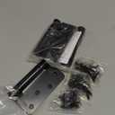 Haidms 6 Pack Spring Hinge 4 Inch Matte Black Self Closing Door Hinges with 1/4'' Radius Corner Adjustable Tension for Residential & Heavy-Duty Door Hardware