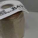 Ribbli Champagne Gold Glitter Wired Ribbon with Metallic Edge, Christmas Ribbon for Wreath, Tree Decoration, Home Decor, 4 Inch x 10 Yards