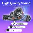 Nylavee Computer Speakers, Hi-Fi Stereo Computer Sound Bar with Bluetooth & 3.5mm Aux, USB/USB-C Powered for Desktop PC, Laptop & Monitor, Built-in Mic and Headphone Jack