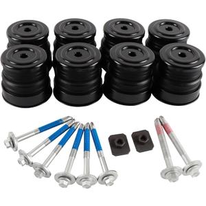 Silicone Body Mount Bushings Bolt Kit Compatible with Ford F250 F350 2008-2016 Crew Cab 2WD 4WD Durable Cab Bushings Reduce Noise,Improve Ride Comfort(Black)