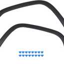 Front Driver and Passenger Side Wheel Fender Flare Molding with Clips for Jeep Cherokee 2014-2018