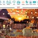 2 x CYLYH 7x5ft Halloween Photography Backdrop Hallowmas Eve Gloomy Devil Pumpkin Scarecrow Background Horrible Scary Nightmare Party Banner