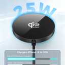 25W Magnetic Wireless Charger, Qi2.2 Fast Wireless Charging Pads with Kickstand,MagSafe Charger for iPhone 17/16/15/14 Series & AirPods 4/3/2/Pro, Samsung S26 S25 Series, Google Pixel, 2 Pack