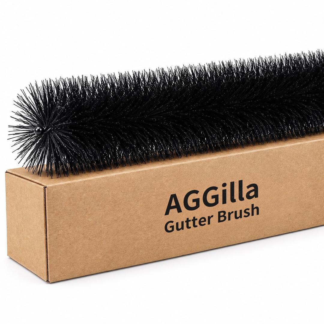 AGGilla 5" Gutter Leaf Guard Brushes, 5 Pack for 5 inch Gutters