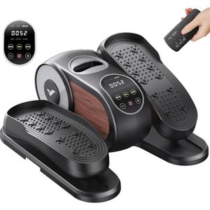 MERACH Under Desk Elliptical Machine, Leg Exerciser While Sitting for Seniors with 12-Speeds & Remote Control, Quiet Portable Electric Seated Pedal Exerciser Machine for Home Office
