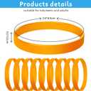 Morcheiong Blank Rubber Bracelets - 100pcs Orange Silicone Wristbands for Men Women and Teens
