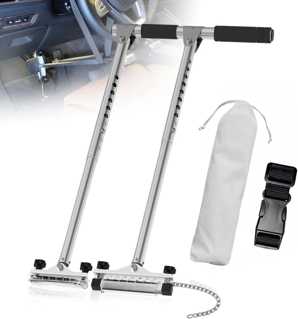 Bud K Driving Hand Controls for Disabled Drivers - Universal Automotive Handicap Assist Device for Left or Right Hand, Tool-Free No Drill Installation for Cars, Trucks & SUVs