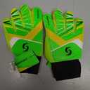 Sportout Kids Goalkeeper Gloves, Soccer Gloves with Double Wrist Protection and Non-Slip Wear Resistant Latex Material to Give Splendid Protection to Prevent Injuries (Green, 6)
