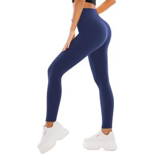 SINOPHANT High Waisted Leggings for Women - Full Length Capri Buttery Soft Yoga Pants for Workout Athletic(Full Navy, S-M)
