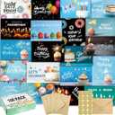 100 Happy Birthday Cards with Envelopes, 20 Unique Designs, Birthday Cards Bulk with Short Generic Message Inside, 4x6 inches, Assorted Birthday Cards Assortment for Business, Office and Personal