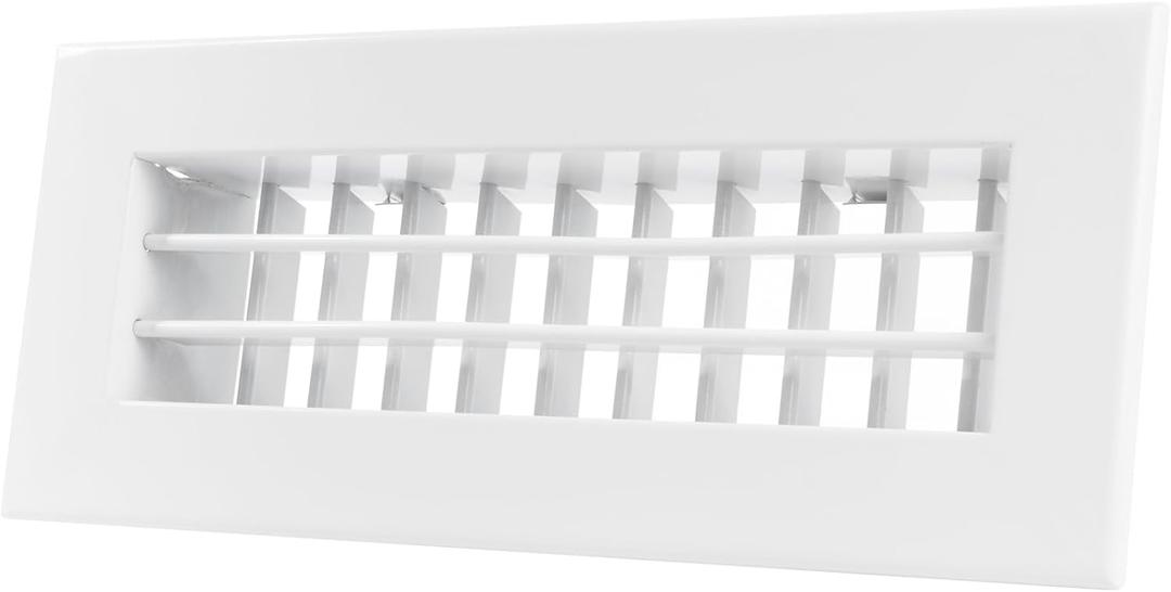 Repa Market 9 x 3 Inch (Duct Opening) Grille for Square/Rectangular Flat Duct - Louvered Aluminium Cover with Adjustable Blades - Air Intake/Exhaust Register for HVAC Pipe, Heater Ventilation