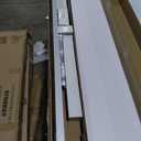 JUBEST 40"x86" Concealed Sliding Barn Door with Horizontal Groove and Soft Close Hardware Kits, White Flush Hidden Door for Opening 32"-36"x84", Waterproof and Smooth Sliding, for Interior Using