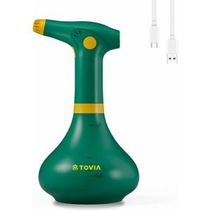 T TOVIA: Garden Sprayer 1 Liter Battery Spray Bottle Powered Electric, Rechargeable, Portable Garden and Plant Sprayer, Mister, for Outdoor and Indoor Plants,Cleans and Gardens, Handheld Powered (Green)