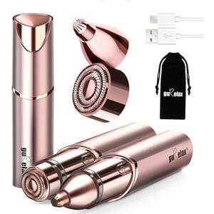 Facial Hair Remover for Women(Gen 3 Pro), Eyebrow Facial Trimmer, Luxury 2 in1 Hair Removal Device for Face, Lip, Nose, with Replacement Heads