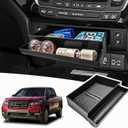 RUNROAD Center Console Organizer Tray Compatible with Honda Pilot 2016-2022 / Ridgeline 2017-2024 / Passport 2019-2024 Accessories, Console Drawer Tray Armrest For Pilot Secret Compartment Coin Holder
