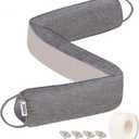 TORRAMI 36" Door Draft Stopper for Bottom of Doors, Seal Blocks Hot Air, Noise, Bugs, Keeps Cold AC in, Easy Install Gap Filler Draft Stoppers, Gray