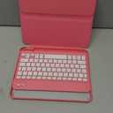EAMPANG Case with Keyboard for iPad A16 11th 10th Generation 11/10.9 inch,Rainbow Backlit Detachable Keypad Rotatable Magnetic Cover with Pencil Holder for iPad 11 2025 10 Gen 2022 Watermelon Red