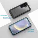 Lanhiem for Samsung Galaxy S24 Phone Case, IP68 Waterproof Dustproof, Built-in Screen Protector, Rugged Full Body Shockproof Protective Cover for Galaxy S24 5G 6.2 Inch, Light Blue