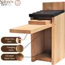 Natures Way Cedar Bluebird & Cavity Nesting House, Predator Guard, Ventilated Design & Easy Access Clean-Out Panel, Natural Wood
