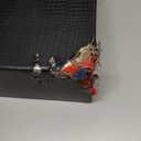 9-in-1 MTG Deck Box with Handle - Fits 1000+ Trading Cards or 8 Commander Decks - Premium Black Red Leather TCG Storage Case with 8 Removable Trays & 10 Dividers - For Magic, YGO, PTCG