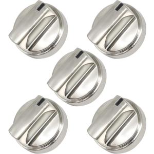 WB03X29300 for GE Gas Stove Knobs Gas Range KIP 5T06 Cooktop Replacement JGP3030SL1SS JGP3030SL2SS JGP3036SL1SS, 5 PCS