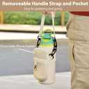 Water Bottle Carrier Bag with Strap for Owala FreeSip 24/32oz with Detachable Phone Pocket for Owala Accessories 24/32oz Water Bottle Sleeve for Walking Camping Gym