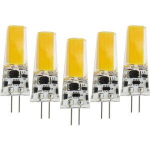 G4 LED Light Bulbs 3000K Warm White Lighting Dimmable, 5W Equivalent to 50W AC 110V-120V, Bi-pin LED Bulb Silicone G4 LED Bulbs (5-Pack)