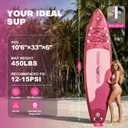 SOLAVERO 10'6" Inflatable Stand Up Paddle Board for Adults Supports 450LB | 33" Wide, SUP with Premium Accessories, Non-Slip EVA Deck & 10 D-Rings, Easy Inflate & Storage, for Fishing, Surfing & Yoga