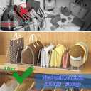 Purse Organizer for Closet, Sleek Transparent Acrylic Shelf Dividers, Adjustable Bag Organizer with 8 Baffles + 1 Hat Stand for Handbags & Baseball Caps