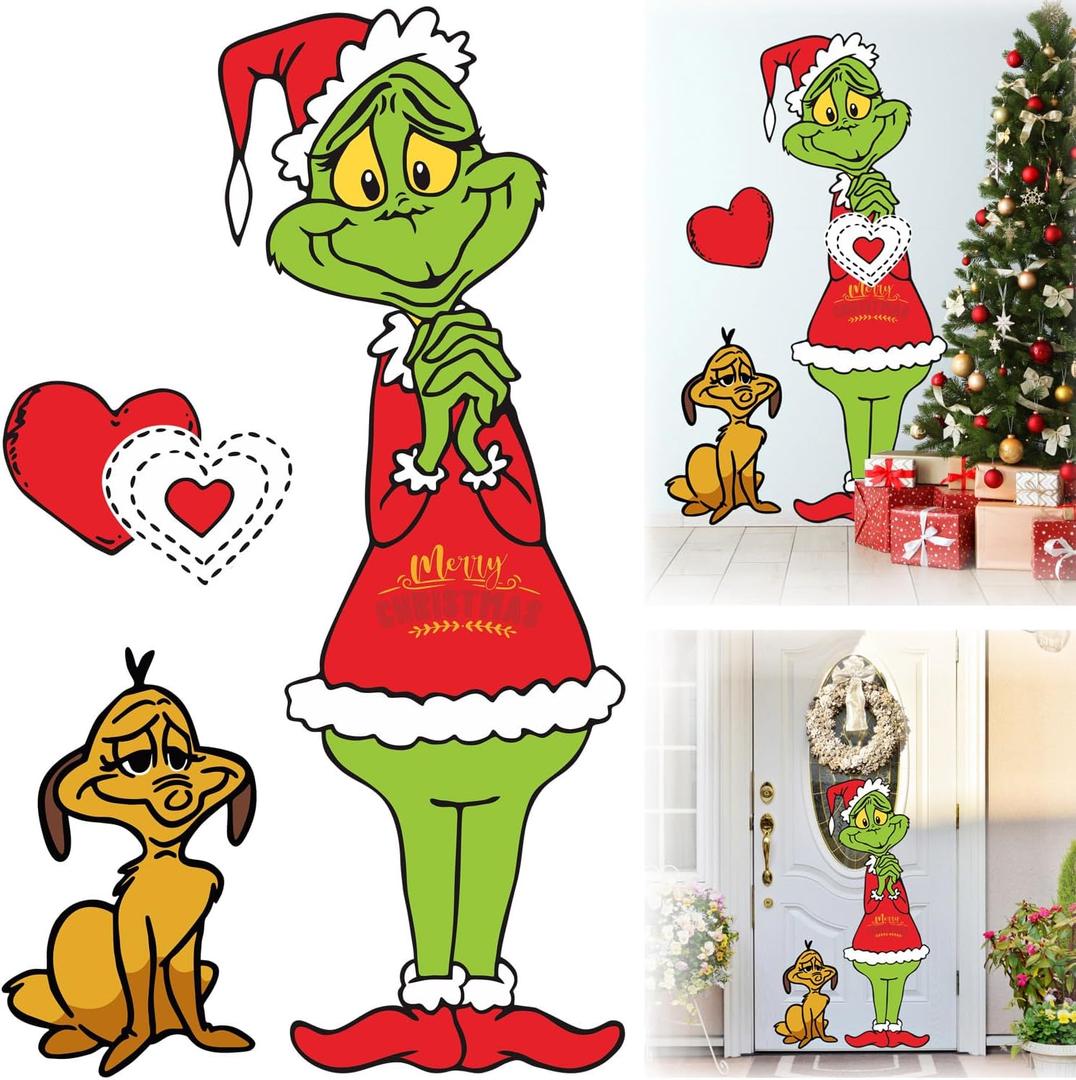 Large Funny Christmas Decorations, Christmas Classic Cardboard Cutouts for Xmas Wall Door Tree Porch Window Decor (Style1)