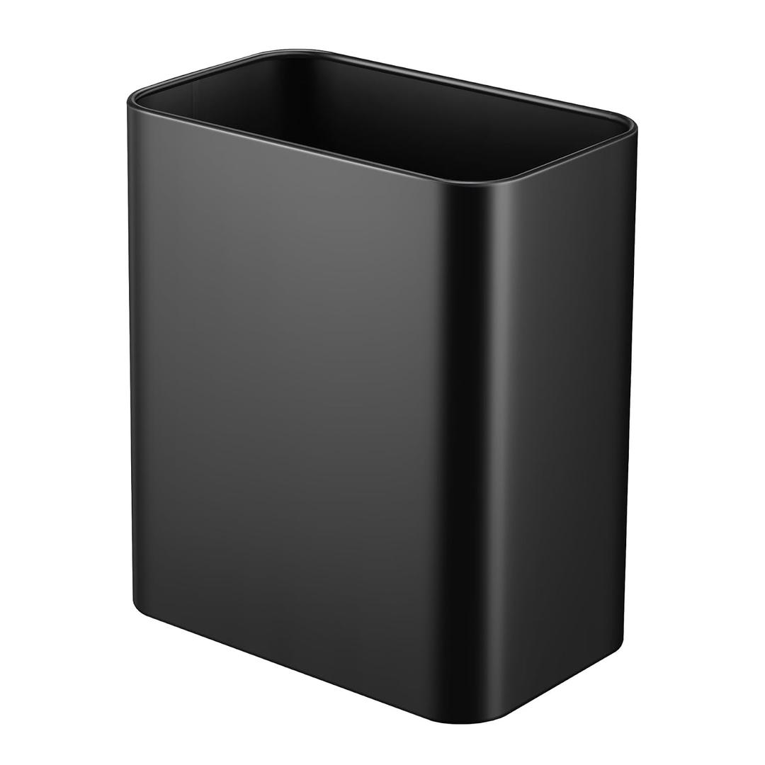 TIPGO Small Bathroom Trash Can, 2.1 Gallons, Under Sink Wastebasket, Black
Wide Open-Top, Quick Toss, Stainless Steel Garbage Can, Hand-Safe Rolled Edges,Metal Trash Bin for Bedroom, Office, Near Desk