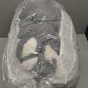 Genteele Sherpa Throw Blanket Super Soft Reversible Ultra Luxurious Plush Blanket, 40 x 50 inches, Silver/White