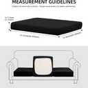 Outdoor Cushion Covers Set,8PCS Waterproof Patio Furniture Couch Seat Slipcovers, Replacement for Sofa Sectional Chair(CoverOnly) (Black)