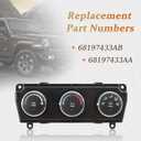 AC Climate Control Module for Jeep Wrangler JK 2014-2018 68197433AB 68197433AA HVAC Climate Control Panel