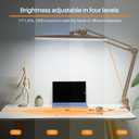 Task Lamp with Clamp, Bright 117PCS LEDs, Metal Swing Arm 24W 2200 Lumen Dimmable Led Desk Lamp for Architect Home Office Study Reading Dorm Workbench Craft, 23 Inch Working Lamp(Gold)