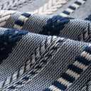 Cethom Boho Lumbar Pillow Covers 14x36 Long, Farmhouse Decorative Couch Pillow Cases, Navy Blue Accent Pillows of Bed, Sofa Bedroom Living Room Home Decor Cushion Cover, Pack of 1