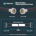 Eastman Washing Machine Drain Hose, 3/4 Inch FHT Connection, 5 Foot Black Rubber, 60323N