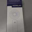 Morelax Handheld Mini Fan,USB Rechargeable Fodable Personal Fans 4000mAh,90 Adjustable, 6 Speed Strong Wind,Portable Fan Pocket Design 5 IN 1Cooling Table Fan for Office School Outdoor Travel,Blue