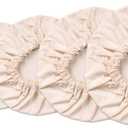 5-Pack Organic Bowl Cover Stretchable Reusable Linen Lids Food Storage Bowl Covers for Leftovers | 100% Cotton Cloth Machine Washable (S,M,L,XL,XXL)
