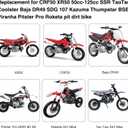 YOXUFA Dirt Bike Gas Fuel Tank for CRF50 XR50 SSR125 110cc 125cc 50cc 70cc Pit Dirt Bike Pitster Pro SDG 107 Baja 49 TaoTao Coolster Roketa Kazuma Yamoto Sunl Eagle Motorcycle Parts
